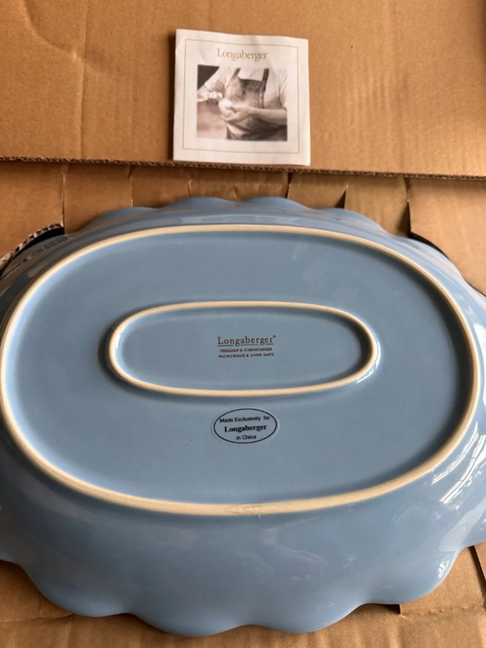 Longaberger oval serving platter